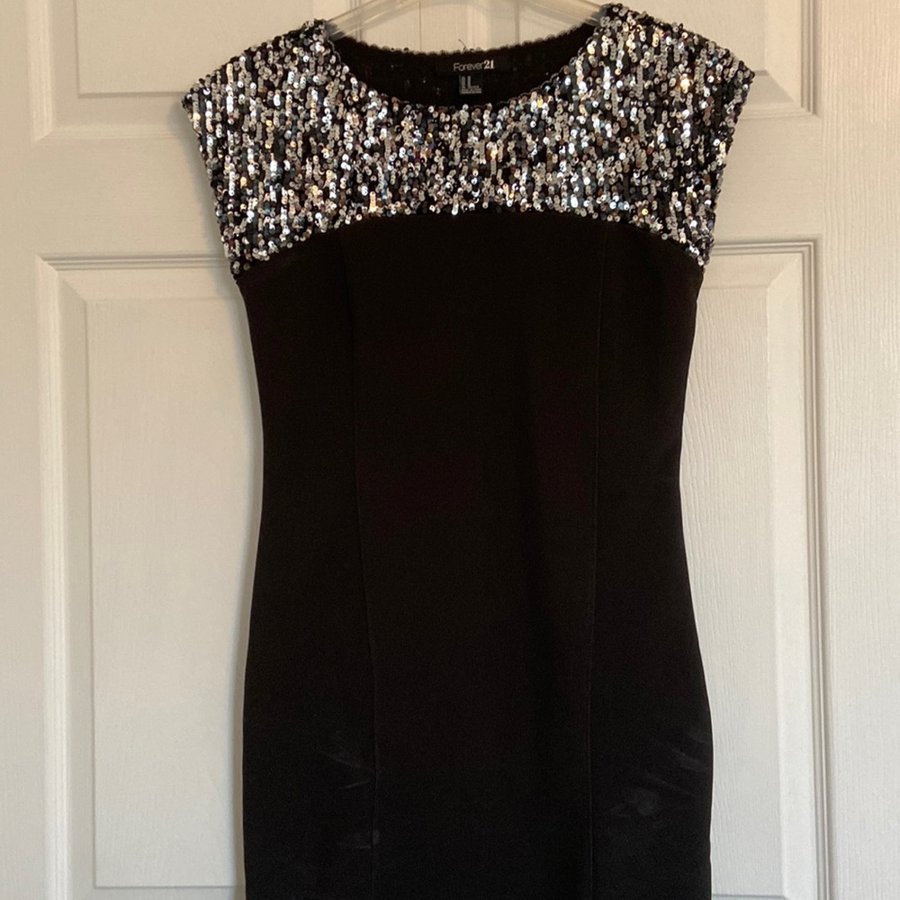 Holiday dress, Forever 21 size Medium, black